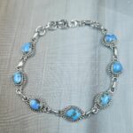 Golden Hills Turquoise 8" 925 Sterling Silver Bracelet (REXT113-57)