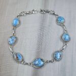 Golden Hills Turquoise 8" 925 Sterling Silver Bracelet (REXT113-66)
