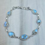 Golden Hills Turquoise 8" 925 Sterling Silver Bracelet (REXT113-55)