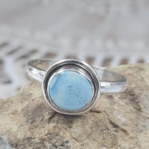 Golden Hills Turquoise Size US 8 925 Sterling Silver Ring (RS68-45)