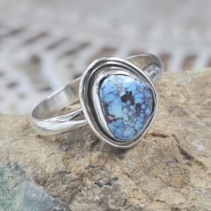 Golden Hills Turquoise Size US 7 925 Sterling Silver Ring (RS68-51)