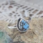 Golden Hills Turquoise Size US 8 925 Sterling Silver Ring (RS68-44)
