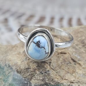 Golden Hills Turquoise Size US 8 925 Sterling Silver Ring (RS68-46)
