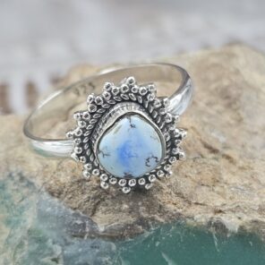 Golden Hills Turquoise Size US 7 925 Sterling Silver Ring (RS68-21)