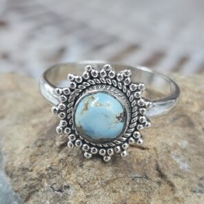 Golden Hills Turquoise Size US 6 925 Sterling Silver Ring (RS68-16)