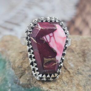 Red Rose Dahlia Size US 6 925 Sterling Silver Ring (REXT94-97)