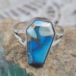 Blue copper turquoise Size US 11 925 Sterling Silver Ring (REXT94-102)