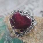 Red Rose Dahlia Size US 8 925 Sterling Silver Ring (REXT94-98)
