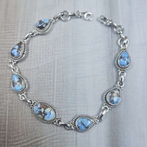 Golden Hills Turquoise 925 Sterling Silver Bracelet (RS68-56)