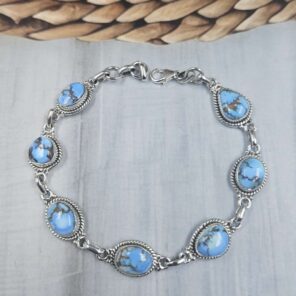 Golden Hills Turquoise 925 Sterling Silver Bracelet (RS68-61)