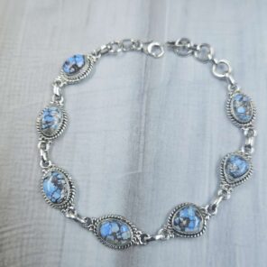 Golden Hills Turquoise 925 Sterling Silver Bracelet (RS68-57)