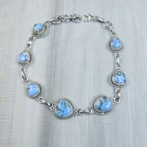 Golden Hills Turquoise 925 Sterling Silver Bracelet (RS68-62)