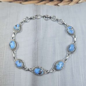 Golden Hills Turquoise 925 Sterling Silver Bracelet (RS68-55)