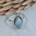 Golden Hills Turquoise Size US 8 925 Sterling Silver Ring (REXT118-99)