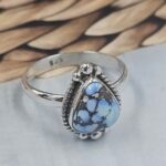 Golden Hills Turquoise Size US 8 925 Sterling Silver Ring (REXT118-95)