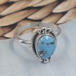 Golden Hills Turquoise Size US 8 925 Sterling Silver Ring (REXT118-100)