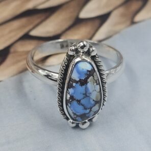 Golden Hills Turquoise Size US 7 925 Sterling Silver Ring (REXT118-92)