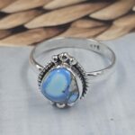 Golden Hills Turquoise Size US 9 925 Sterling Silver Ring (REXT118-102)