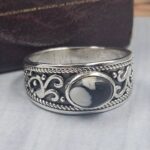 White Buffalo Turquoise 925 Sterling Silver Ring (REXT152-55)