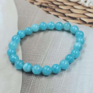Amazonite Loose Natural 8mm Adjustable Gemstone Bead Bracelet (GBB1-8)