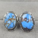 Golden Hills Turquoise 925 Sterling Silver Stud Earrings (REXT105-52)