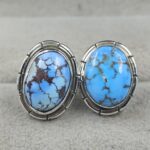 Golden Hills Turquoise 925 Sterling Silver Stud Earrings (REXT105-70)