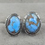 Golden Hills Turquoise 925 Sterling Silver Stud Earrings (REXT105-60)