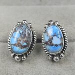Golden Hills Turquoise 925 Sterling Silver Stud Earrings (REXT105-73)