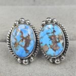 Golden Hills Turquoise 925 Sterling Silver Stud Earrings (REXT105-77)