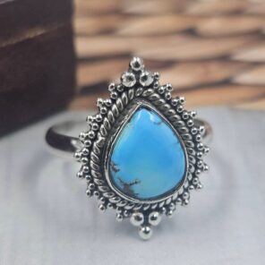 Golden Hills Turquoise Size US 6 925 Sterling Silver Ring (REXT145-13)