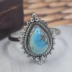 Golden Hills Turquoise Size US 9 925 Sterling Silver Ring (REXT145-32)