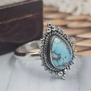 Golden Hills Turquoise Size US 9 925 Sterling Silver Ring (REXT145-27)