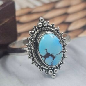 Golden Hills Turquoise Size US 10 925 Sterling Silver Ring (REXT145-9)