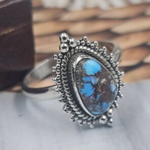 Golden Hills Turquoise Size US 8 925 Sterling Silver Ring (REXT145-23)