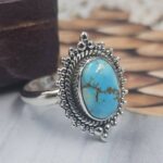 Golden Hills Turquoise Size US 6 925 Sterling Silver Ring (REXT145-14)