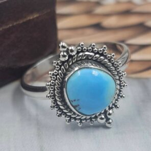 Golden Hills Turquoise Size US 9 925 Sterling Silver Ring (REXT145-30)