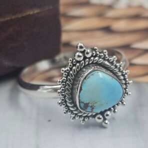 Golden Hills Turquoise Size US 6 925 Sterling Silver Ring (REXT145-11)