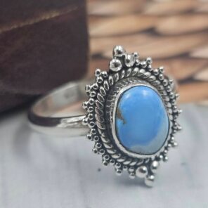 Golden Hills Turquoise Size US 8 925 Sterling Silver Ring (REXT145-26)