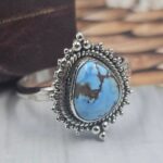 Golden Hills Turquoise Size US 9 925 Sterling Silver Ring (REXT145-29)