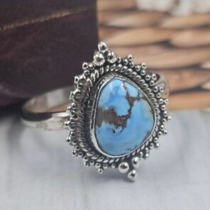 Golden Hills Turquoise Size US 9 925 Sterling Silver Ring (REXT145-29)