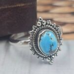 Golden Hills Turquoise Size US 8 925 Sterling Silver Ring (REXT145-21)