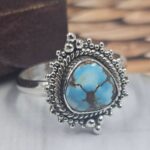 Golden Hills Turquoise Size US 7 925 Sterling Silver Ring (REXT145-17)