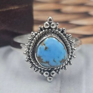 Golden Hills Turquoise Size US 8 925 Sterling Silver Ring (REXT145-24)