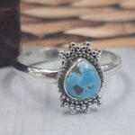 Golden Hills Turquoise Size US 8 925 Sterling Silver Ring (REXT145-44)