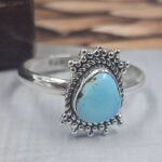 Golden Hills Turquoise Size US 8 925 Sterling Silver Ring (REXT145-42)