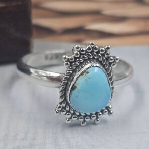 Golden Hills Turquoise Size US 8 925 Sterling Silver Ring (REXT145-42)