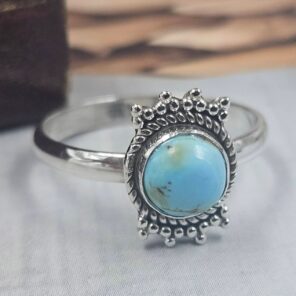 Golden Hills Turquoise Size US 8 925 Sterling Silver Ring (REXT145-40)