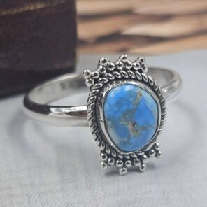 Golden Hills Turquoise Size US 8 925 Sterling Silver Ring (REXT145-43)