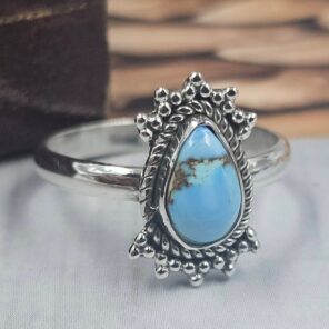 Golden Hills Turquoise Size US 7 925 Sterling Silver Ring (REXT145-47)