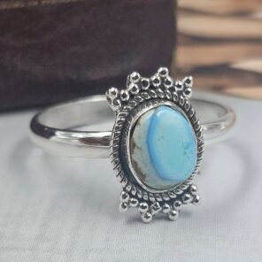 Golden Hills Turquoise Size US 8 925 Sterling Silver Ring (REXT145-39)